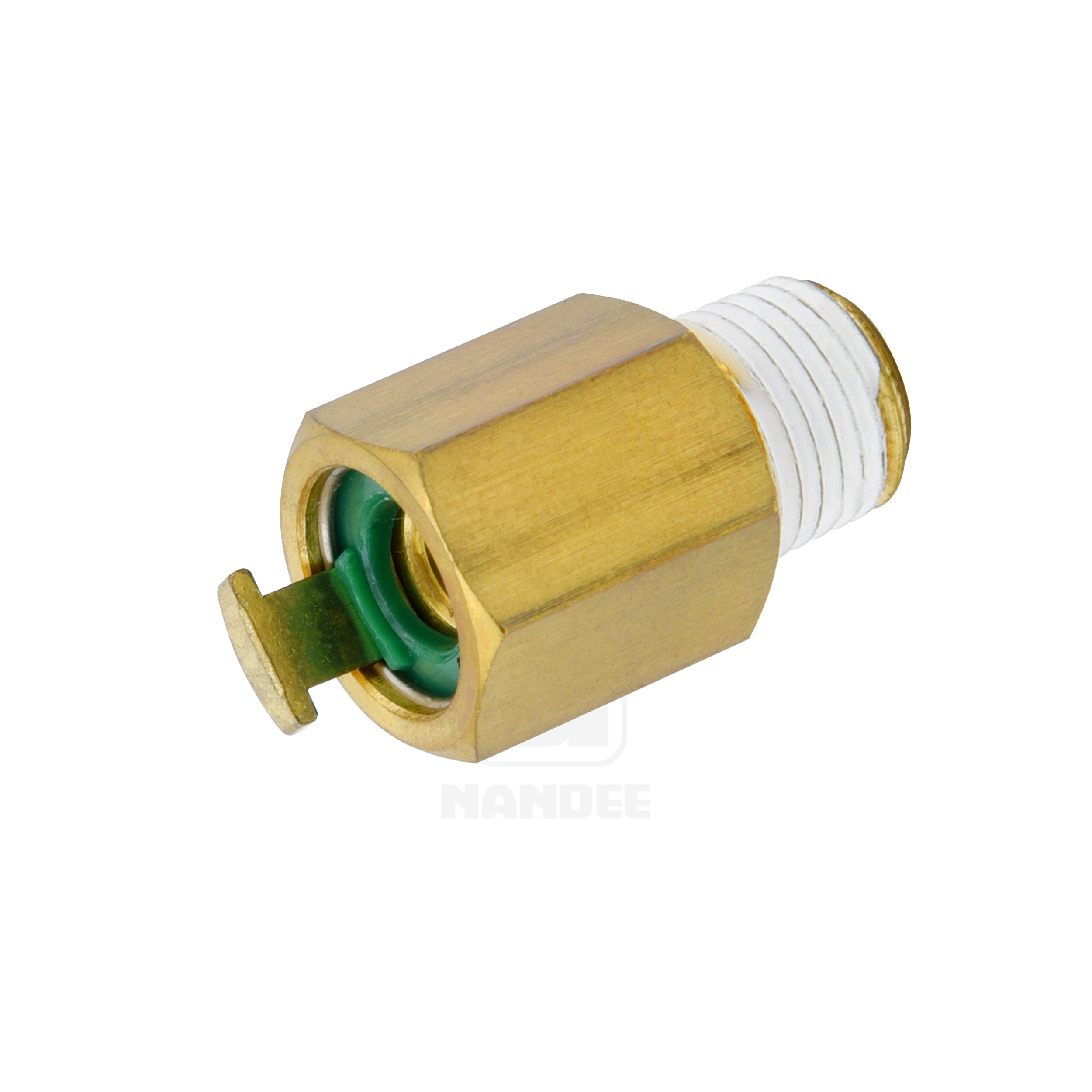 ข้อต่อฟิตติ้งทองเหลือง (Spring lock) Touch connector